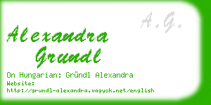 alexandra grundl business card