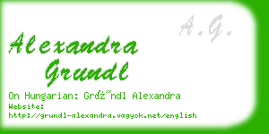 alexandra grundl business card